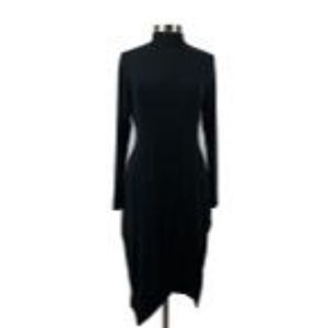 NWOT ASOS High Neck Asymmetric Hem Jersey Dress